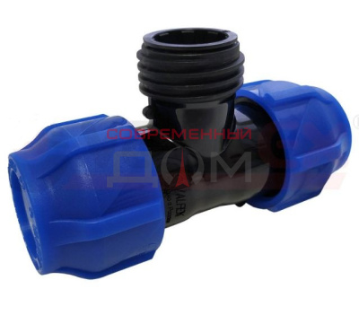 Тройник ПНД VALFEX компр. переходной с внутренней резьбой 25-1/2"-25 (60/15)